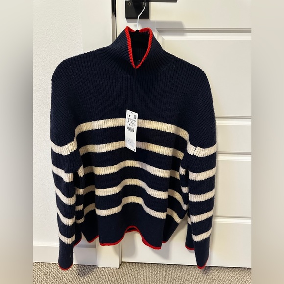 Zara Striped Knit Sweater Oversized Small - Picture 3 of 4
